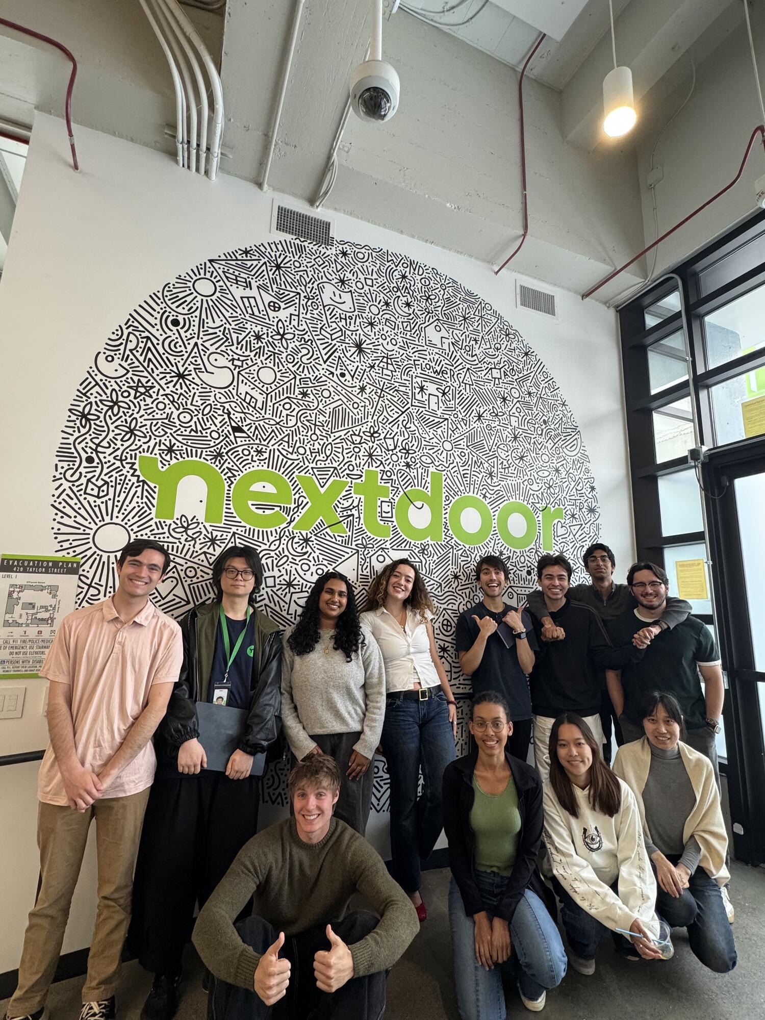 Nextdoor design intern cohort group photo