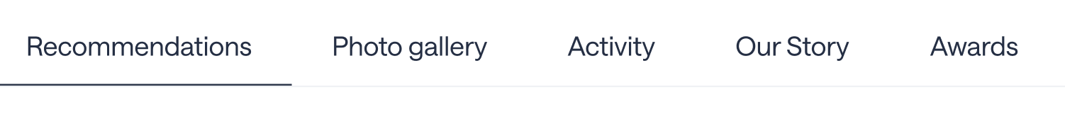 Inline tabs navigation experiment
